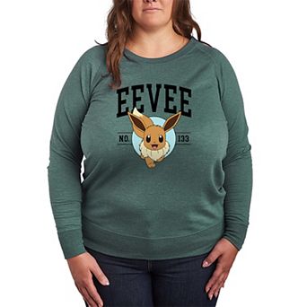 Plus Size Pokemon Eevee Collegiate French Terry Long Sleeve Tee