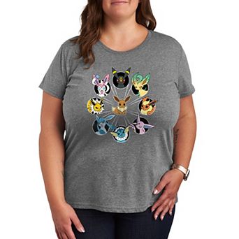 Plus Pokemon Eevee Evolution Graphic Tee