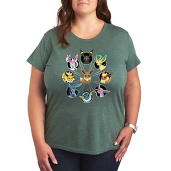 Plus Pokemon Eevee Evolution Graphic Tee