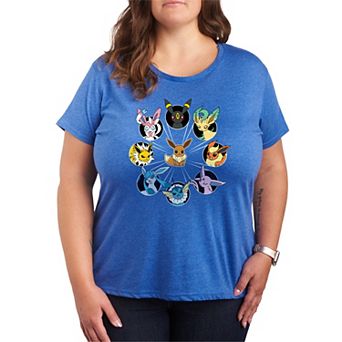 Plus Pokemon Eevee Evolution Graphic Tee