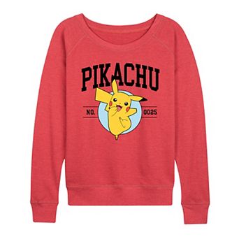 Plus Size Pokemon Pikachu Collegiate French Terry Long Sleeve Tee