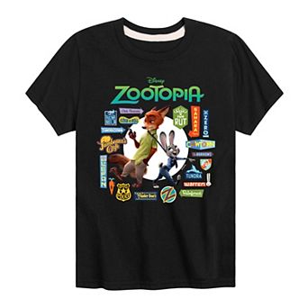 Disney's Zootopia Boys 8-20 Signage Graphic Tee