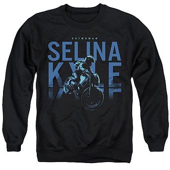 The Batman Selina Kyle Motorcycle Adult Crewneck Sweatshirt