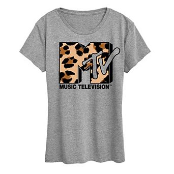 Women's MTV Leopard Art Graphic Tee