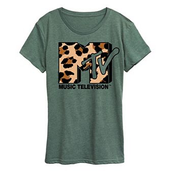 Women's MTV Leopard Art Graphic Tee