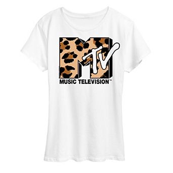 Women's MTV Leopard Art Graphic Tee