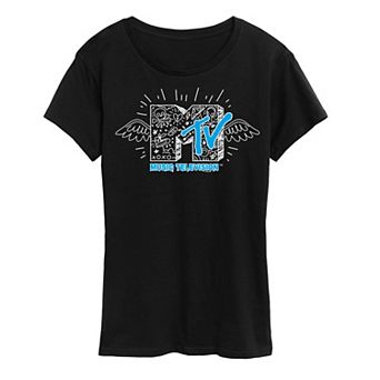Women's MTV Doodle Logo Graphic Tee