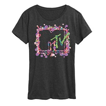 Women's MTV Floral Logo Graphic Tee