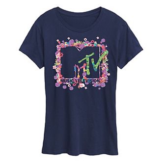 Women's MTV Floral Logo Graphic Tee