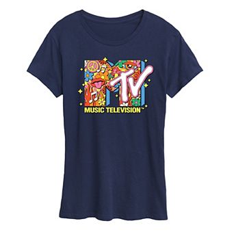 Women's MTV Logo Retro Collage Graphic Tee