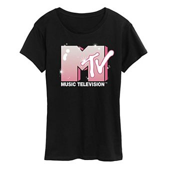 Women's MTV Glitter Logo Graphic Tee