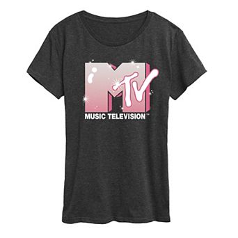 Women's MTV Glitter Logo Graphic Tee