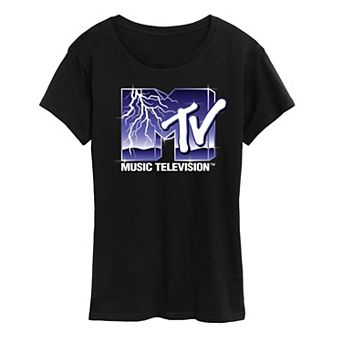 Women's MTV Logo Lightning Graphic Tee