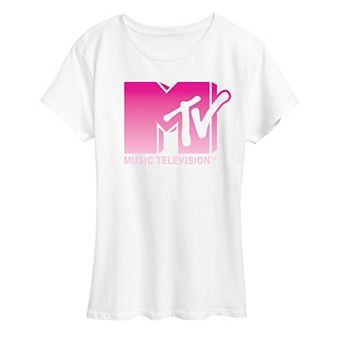 Women's MTV Pink Ombre Graphic Tee