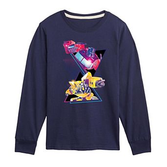 Boys 8-20 Transformers Optimus Prime & Bumblebee Long Sleeve