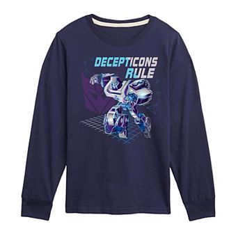 Boys 8-20 Transformers Decepticons Rules Long Sleeve