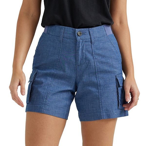 Women's Lee&reg; Ultra Lux FTG Cargo Shorts - Chambray (4)