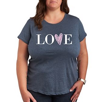 Plus Love Heart Graphic Tee