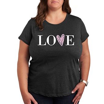 Plus Love Heart Graphic Tee