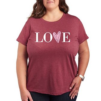Plus Love Heart Graphic Tee