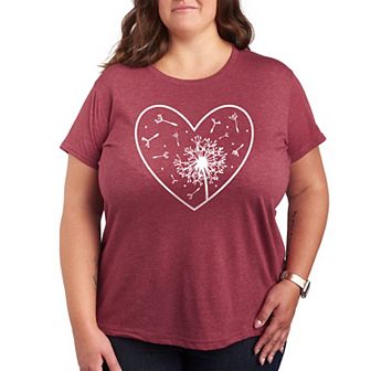 Plus Dandelion Heart Graphic Tee