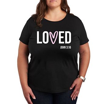 Plus Loved John 3:16 Graphic Tee