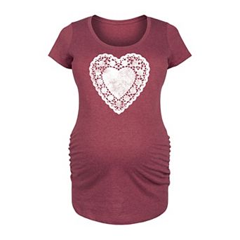 Maternity Doily Heart Graphic Tee