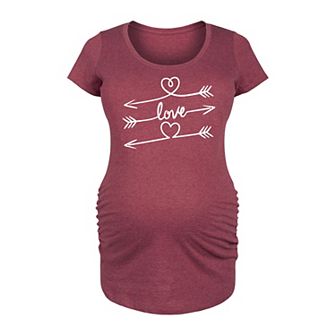 Maternity Love Heart Arrows Graphic Tee