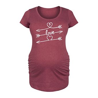 Maternity Love Heart Arrows Graphic Tee
