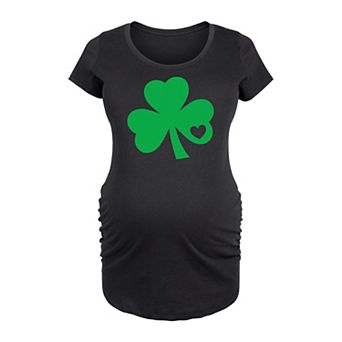 Maternity Shamrock Punch Out Graphic Tee