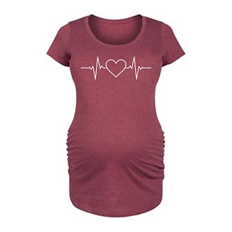 Maternity Heart EKG Graphic Tee