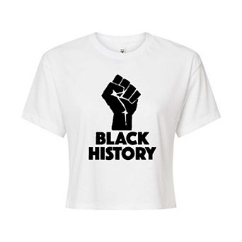 Juniors' Black History Power Cropped Tee