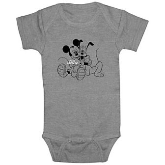 Disney's Mickey Mouse & Pluto Baby Boy Pals Forever Bodysuit