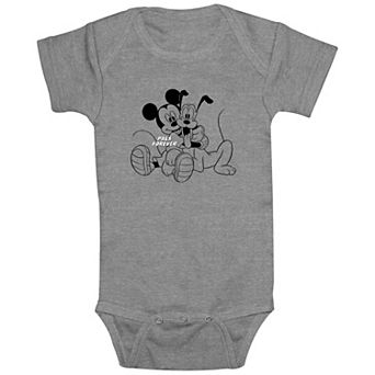 Disney's Mickey Mouse & Pluto Baby Boy Pals Forever Bodysuit