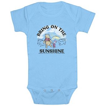 Disney's Winnie The Pooh & Piglet Baby Boy Bring On The Sunshine Bodysuit