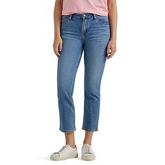 Fashnice Ladies Capris Solid Color Capri Jeans High Waisted Denim