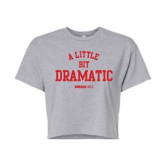 Juniors' Mean Girls A Little Bit Dramatic Cropped Tee