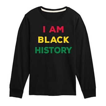 Boy's 8-20 I Am Black History Long Sleeve Graphic Tee