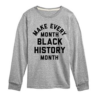 Boy's 8-20 Every Month Black History Month Long Sleeve Graphic Tee
