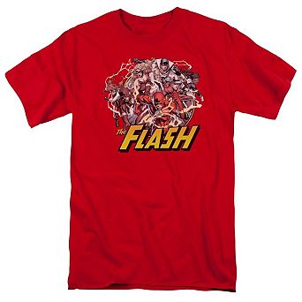 Justice League Of America Flash Family Short Sleeve Adult T-shirt