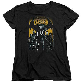 Justice League Movie Stand Up To Evil Short Sleeve Womens T-shirt