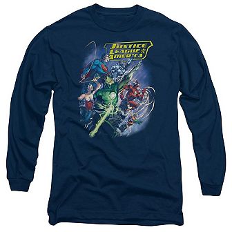 Justice League Of America Onward Long Sleeve Adult T-shirt