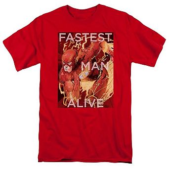 Justice League of America Fastest Man Alive Short Sleeve Adult T-Shirt