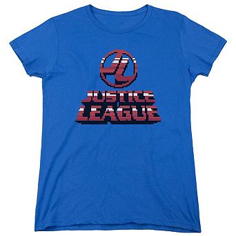 Justice League Of America 8 Bit Justice League Of America Short Sleeve Womens T-shirt
