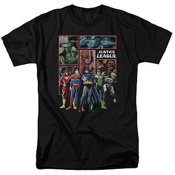 Justice League of America New Justice League of America Panels Short Sleeve Adult T-Shirt