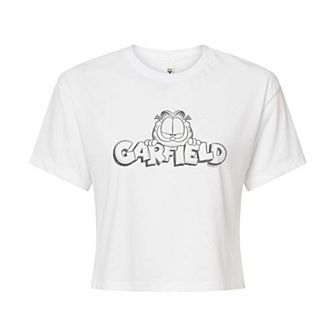 Juniors' Garfield Cropped Tee