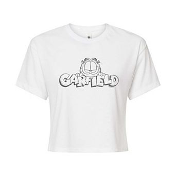 Juniors' Garfield Cropped Tee