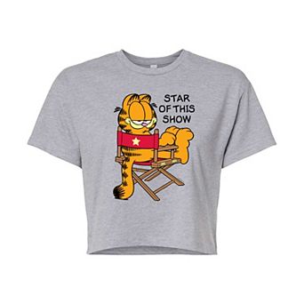 Juniors' Garfield Star Of This Show Cropped Tee