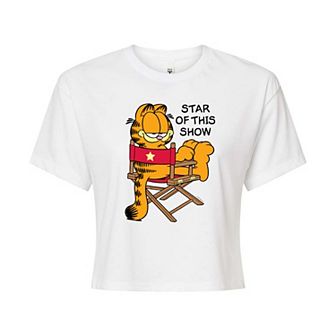 Juniors' Garfield Star Of This Show Cropped Tee