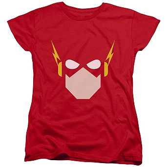 Justice League Of America Flash Head Short Sleeve Womens T-shirt